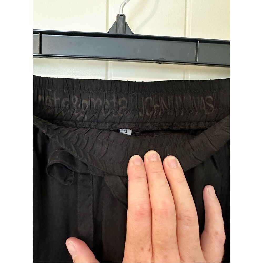 Johnny Was Pete & Greta Black Cargo Drawstring Pocket Joggers Women Sz S PG2221 - Picture 8 of 9